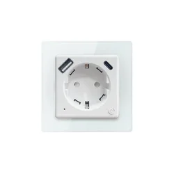 Immax NEO 07552L - Pametna utičnica tip F 16A/230V + 1x USB-A + 1x USB-C PD 20W