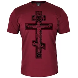 011Shop Muška majica kratkih rukava, Raspeće, Bordo