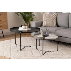 Hanah Home Set klub stočića Mandy, 2 komada, 80x51x80, 60x41x60 cm, Antracit