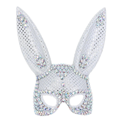 Fever Jewel Bunny Mask Silver