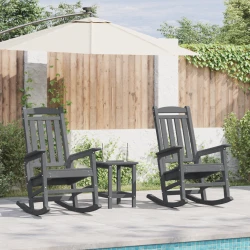 Ljuljačka 2 pcs Svijetlo siva 92 x 70 x 108 cm Polietilen