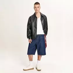 Cropp - Baggy teksas šorts - purple