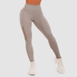 GymBeam Ženske helanke Mesh Panel Grey