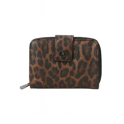 Denarnica LS COLLECTION - rjava, animal print