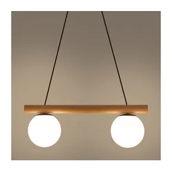 Luster na kablu WOODSTOCK 2xE27/15W/230V drvo/crna