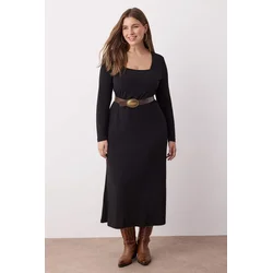 Trendyol Curve Ženska haljina Tbbaw26Ah00016, Crna