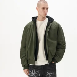 Cropp - Bomber jakna s kapuljačom - maslina