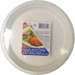 TANJIR PLASTIČNI BELI AVIS 20/1