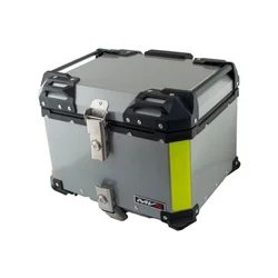 Moto kofer zadnji MVX alu 36 l, srebrni, sa naslonom