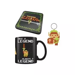Gift Set Pyramid - Legend Of Zelda - Retro - Šolja & Podmetač & Privezak
