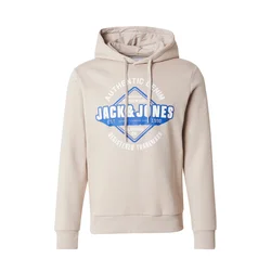 JACK & JONES Majica LOGO bež/modra/bela