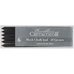 Umjetnička mina od crne krede Cretacolor medium 6 kom u kutiji