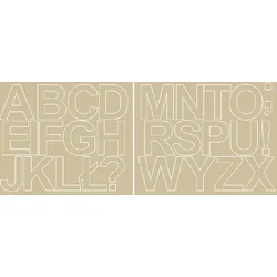 shumee Samolepilne nalepke s črkami 6 cm bež mat nalepke
