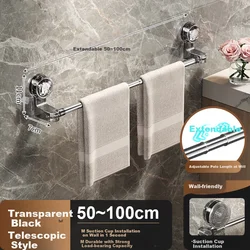 Guangduola Teleskopski držač za peškire, 50-100 cm, Sivi