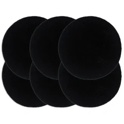 Podmetači 6 kom obični/crni 38 cm okrugli pamučni