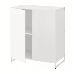 JOSTEIN Spojene police s vratima, unutra/spolja/bela, 81x44x90 cm