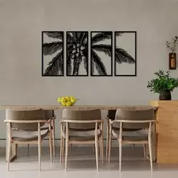 Wallity Zidna dekoracija Coconut Tree-312, Crna