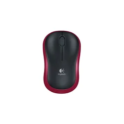 Logitech M185 Bežični miš, 1000 DPI, Crveni