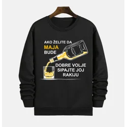 MAFIMI Ženski duks Ako želite da budem dobre volje, Crni