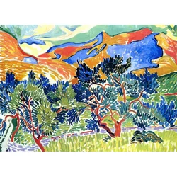 Grafika - Puzzle André Derain: Gore Collioure - 500 kosov