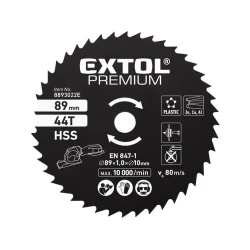 Extol Premium Rezilo žage HSS, průměr89×1×10mm, 44T