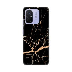Silikonska maska za Xiaomi Redmi 12C All Black Print crna