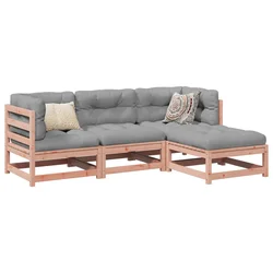4-dijelni set vrtnih sofa od masivne duglazije i jelovine