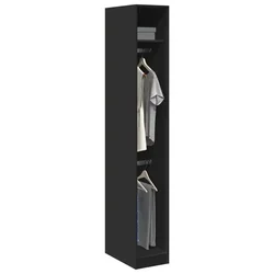 Ormar crni 30 x 50 x 200 cm od konstruiranog drva