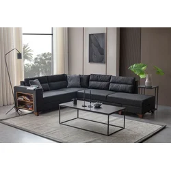 Atelier del Sofa Ugaona garnitura na razvlačenje Tloft Left, 230 x 285 cm, Antracit