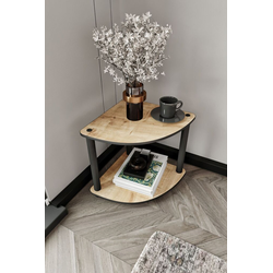 Hanah Home Pomoćni stočić Tiers Corner, 34x38x34 cm, Boje hrasta