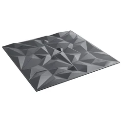 Zidne panele 24 pcs Ametist siva 50 x 50 cm XPS pjena