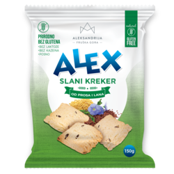ALEKSANDRIJA Bezglutenski slani kreker od prosa i lana Alex