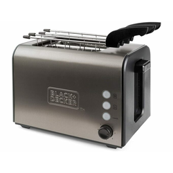 BLACKDECKER toaster iz nerjavečega jekla, 900 W, 2 klešči, BXTOA900E