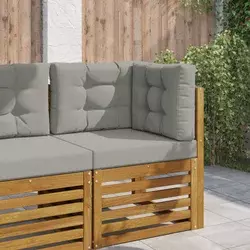 Jastuk za vanjsku sofU 3 pcs Sivi Poliester