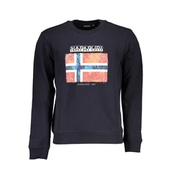 NAPAPIJRI MEN'S BLUE ZIPLESS SWEATSHIRT