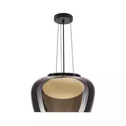 Luster na sajli INSIEME 1xGX53/10W/230V prečnik 38 cm dimljeno crna
