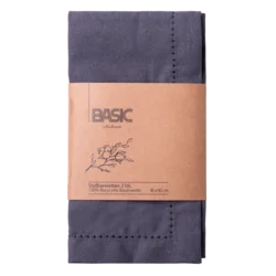 Jekleno sivi bombažni prtički 45 x 45 cm 2 kosa — Basic Ambiente - 596402