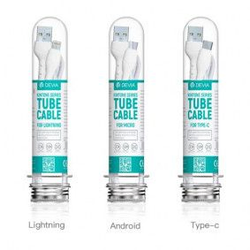 DEVIA Kabl USB Kintone Tube Cable Type C 2.1A/ bela