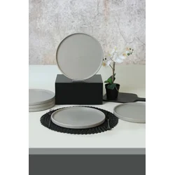 Hermia Set servisnih tanjira, 6 komada, Sivi