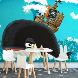 Samolepilna tapeta piratska ladja na kitu - 150x100