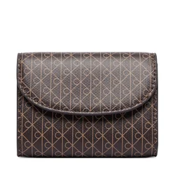 Denarnica Calvin Klein Emblem Aop Flap Coin Wallet LV04F1226G Rjava