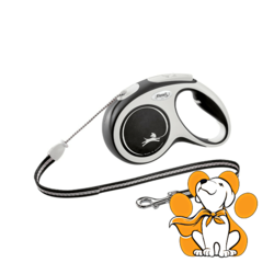 Flexi Comfort Cord M, 8m, Povodac Za Pse Prilagođen Težini Psa Do 20kg, Crni