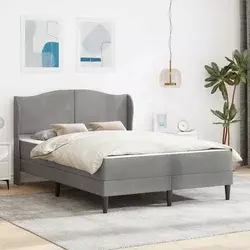 Krevetna konstrukcija Svjetlosiva 140 x 200 cm Baršun