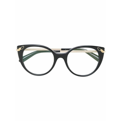 Bulgari-cat eye glasses-women-Black