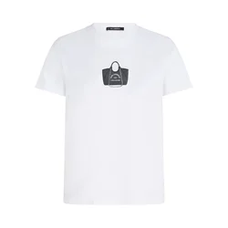 Karl Lagerfeld Majica antracit / bela