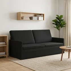 3-sedna sofa Črna 190 x 81 x 82 cm Žamet