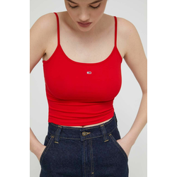 Top Tommy Jeans 2-pack za žene, boja: crvena
