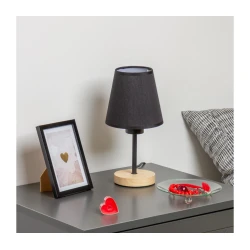Brilagi - Stona lampa NUBILA WOOD 1xE27/25W/230V hrast/crna