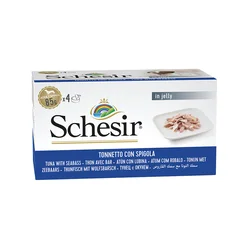 SCHESIR Vlažna hrana za pse, Multipak, Tuna i brancin, 4 x 85g