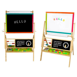 Kinder home Dečija drvena tabla, stativ 3 u 1 - tabla, magne